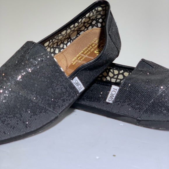 TOMS Black Glitter Classic - Picture 8 of 8